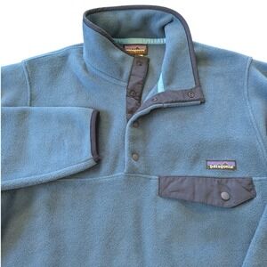 Patagonia Mens Synchilla Snap-T Fleece Pullover Teal Navy Blue 25580 SP15 Small